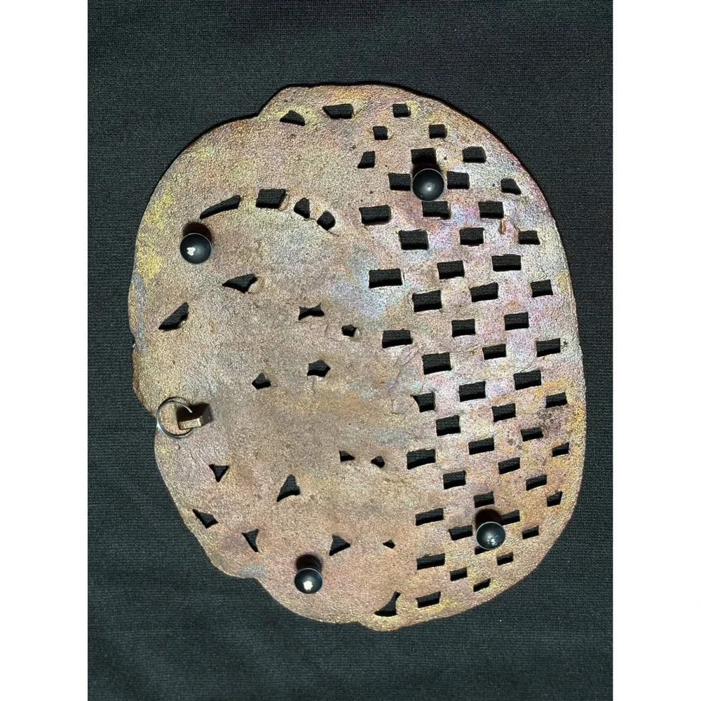Vintage Copper Fruit Basket Metal Trivet Kitchen Hot Plate Table Decor